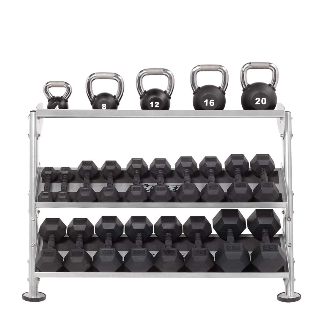 Hoist 48″ Dumbbell Rack 3-Tier – Matte Black