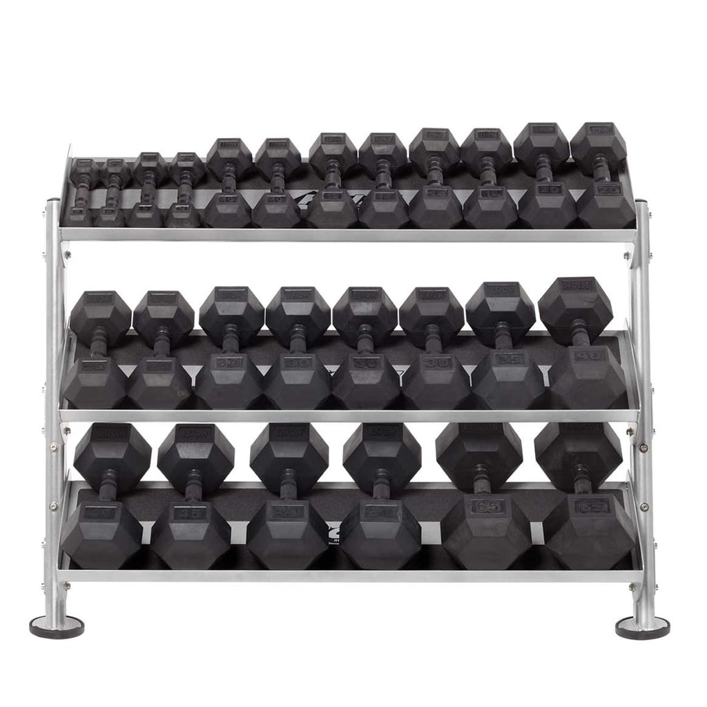 Hoist 48″ Dumbbell Rack 3-Tier – Matte Black