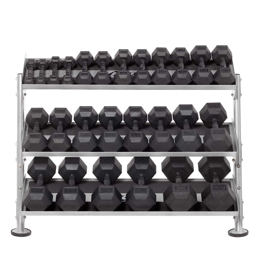 Hoist 48″ Dumbbell Rack 3-Tier – Matte Black