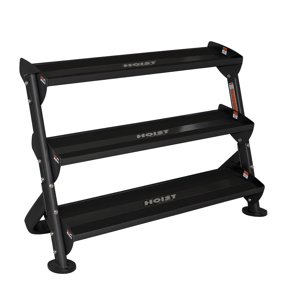 Hoist 48″ Dumbbell Rack 3-Tier – Matte Black
