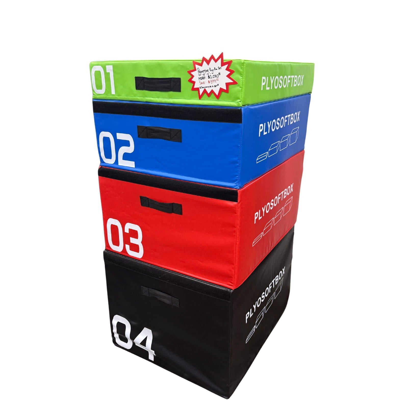 Primetime Plyo Jump Boxes Soft & Stackable (Set of 4)