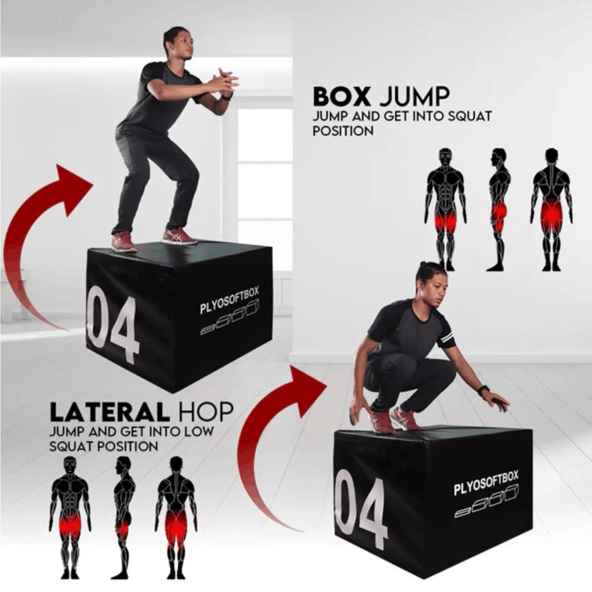 Primetime Plyo Jump Boxes Soft & Stackable (Set of 4)