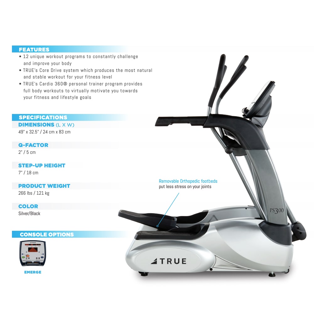 TRUE Fitness Performance 300 Elliptical Trainer